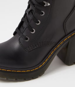 JESY 6 TIE BOOT DM BLACK LEATHER
