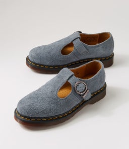 T BAR SHOE DM WASHED DENIM SUEDE
