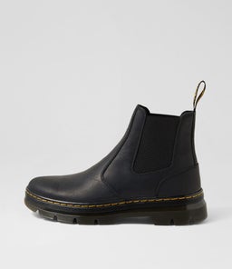 EMBURY CHELSEA DM BLACK LEATHER