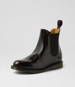 FLORA CHELSEA BOOT DM CHERRY RED ARCADIA LEATHER