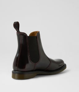 FLORA CHELSEA BOOT DM CHERRY RED ARCADIA LEATHER