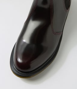 FLORA CHELSEA BOOT DM CHERRY RED ARCADIA LEATHER