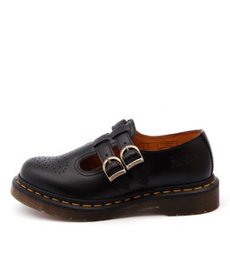 8065 MARY JANE BLACK LEATHER