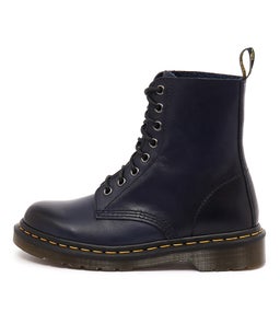 PASCAL 8 EYE BOOT NAVY LEATHER