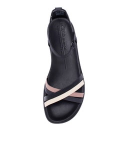 209213 SIMPIL SANDAL W EK MULTI BLACK NUBUCK