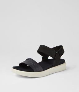 273603 ECCO FLOWT W EK BLACK BLACK LEATHER NUBUCK