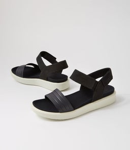 273603 ECCO FLOWT W EK BLACK BLACK LEATHER NUBUCK