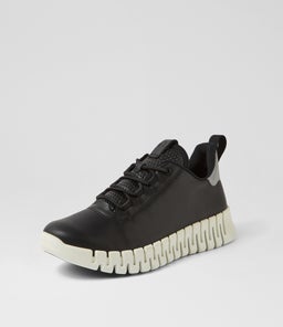 GRUUV W EK BLACK LIGHT GREY LEATHER TEXTILE