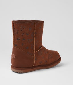 WOODLAND BRUMBY JNR EM OAK SUEDE