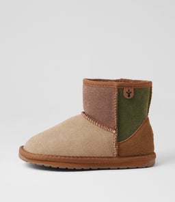WALLABY MINI PATCHWORK TOT EM CHESTNUT SUEDE