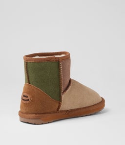 WALLABY MINI PATCHWORK TOT EM CHESTNUT SUEDE