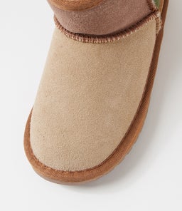 WALLABY MINI PATCHWORK TOT EM CHESTNUT SUEDE