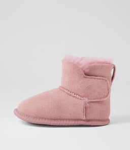 PLATINUM BABY BOOTIE PRE EM ORCHID PINK SUEDE