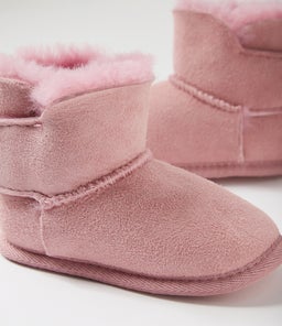 PLATINUM BABY BOOTIE PRE EM ORCHID PINK SUEDE