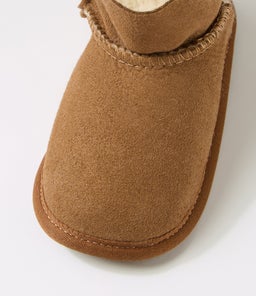 PLATINUM BABY BOOTIE PRE EM CHESTNUT SUEDE
