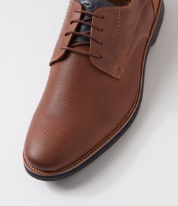 CALABRIA PRINT FL DK TAN LEATHER SUEDE