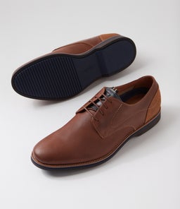 CALABRIA PRINT FL DK TAN LEATHER SUEDE