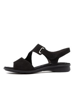 SURAYA SCHWARZ NUBUCK LEATHER