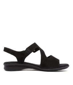 SURAYA SCHWARZ NUBUCK LEATHER