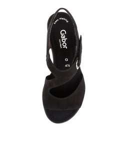 SURAYA SCHWARZ NUBUCK LEATHER