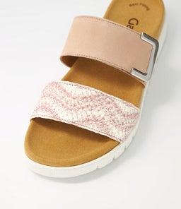 HARPER GA ANTIKROSA ROUGE SUEDE PATENT LEATHER