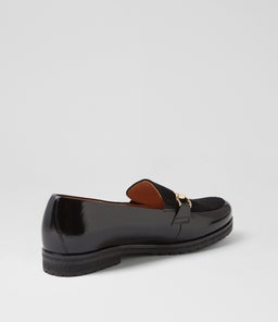 VAANI GA SCHWARZ LEATHER SUEDE