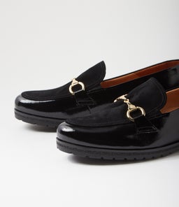 VAANI GA SCHWARZ LEATHER SUEDE