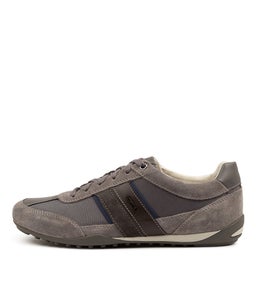 U WELLS C DK GREY SUEDE TEXTILE