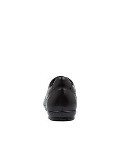 U SYMBOL B BLACK LEATHER