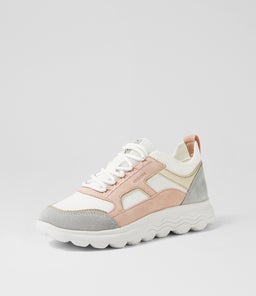D SPHERICA C GE WHITE NUDE LEATHER SUEDE