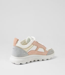 D SPHERICA C GE WHITE NUDE LEATHER SUEDE