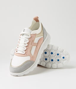 D SPHERICA C GE WHITE NUDE LEATHER SUEDE