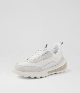 D SPHERICA ACTIF E GE WHITE/OFF WHITE SUEDE MIX