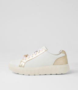 D GRAISY G GE WHITE LT TAUPE MIX LEATHER