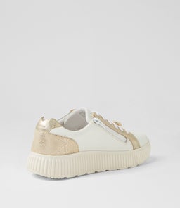 D GRAISY G GE WHITE LT TAUPE MIX LEATHER