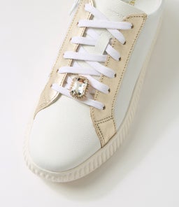 D GRAISY G GE WHITE LT TAUPE MIX LEATHER