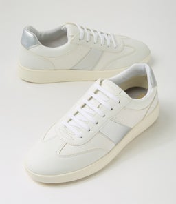 D MELEDA B GE WHITE SILVER MIX LEATHER