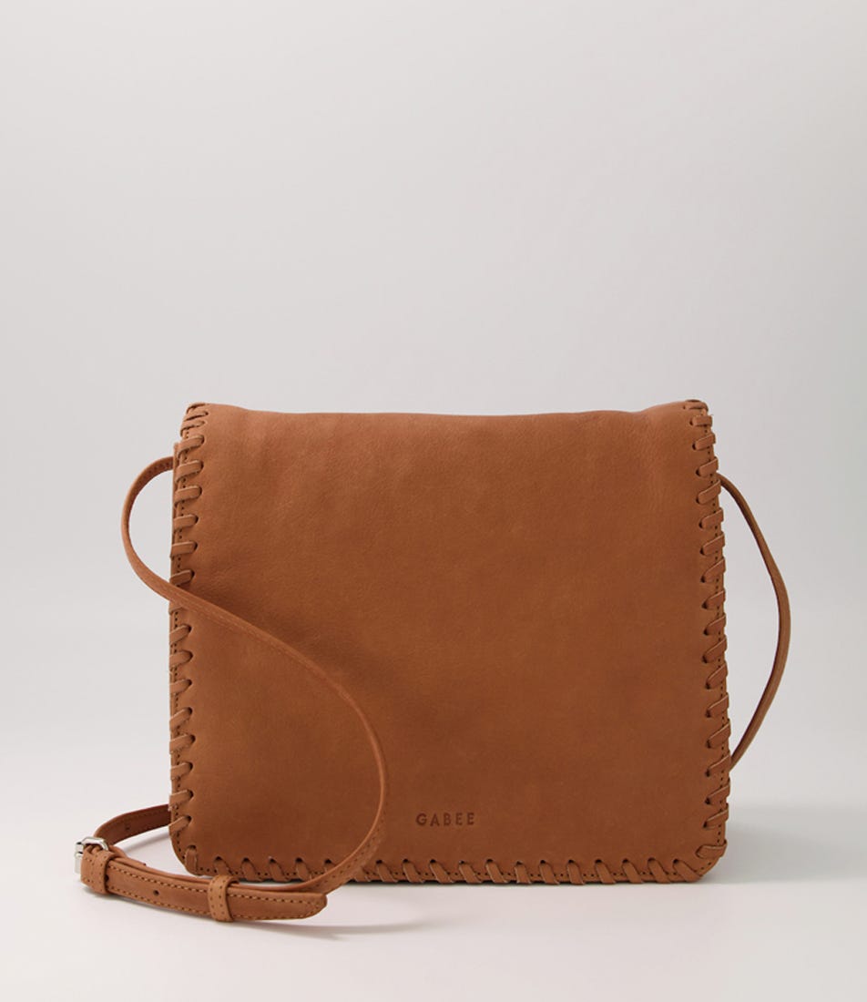 Denby Tan Leather Crossbody Bag by Gabee Shop Online at Styletread NZ