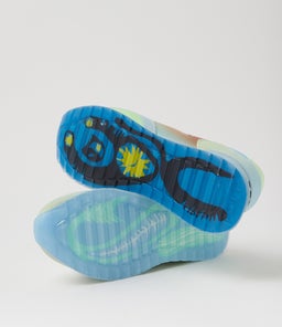 ART MERMAID HF BLUE YELLOW LEATHER FABRIC