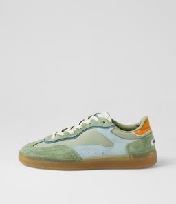 PARK VERDE WOMEN HF GREEN MULTI LEATHER FABRIC