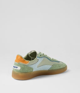 PARK VERDE WOMEN HF GREEN MULTI LEATHER FABRIC