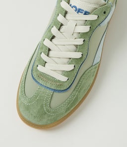 PARK VERDE WOMEN HF GREEN MULTI LEATHER FABRIC