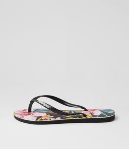 SLIM FLORAL PALM HV BLACK BLACK RUBBER