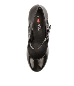 MENDY BLACK PATENT PU