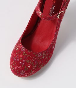 MENDY RED FLOWER FABRIC