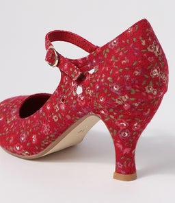 MENDY RED FLOWER FABRIC