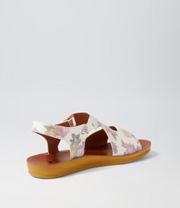 KANDRE IL IVORY FLORAL MICROSUEDE