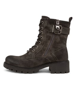FENJA IL DK GREY RUBBED NUBUCK PU