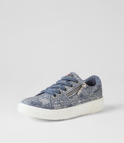 IZZAR IL DENIM FLOWER RECYCLED CANVAS