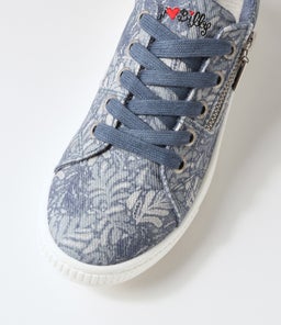 IZZAR IL DENIM FLOWER RECYCLED CANVAS
